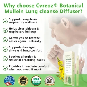 𝐔𝐒 𝐎𝐰𝐧𝐞𝐝 𝐚𝐧𝐝 𝐎𝐩𝐞𝐫𝐚𝐭𝐞𝐝✅ 𝑪𝒗𝒓𝖾𝐨𝒛® 𝐁𝐨𝐭𝐚𝐧𝐢𝐜𝐚𝐥 𝐌𝐮𝐥𝐥𝐞𝐢𝐧 𝐋𝐮𝐧𝐠 𝐂𝐥𝐞𝐚𝐧𝐬𝐞 𝐃𝐢𝐟𝐟𝐮𝐬𝐞𝐫(🫁Cough, Pharyngitis, shortness of breath, sputum, stuffy nose, bronchitis, bronchitis, allergy symptoms, lung discomfort)5🌈